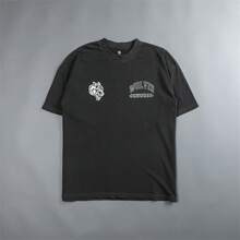 DARCSPORT American-Style  Retro T-Shirt For Couples, Men's Top, Pure Cotton Loose-Fit Round-Neck T-Shirt - màu đen - Xem 3