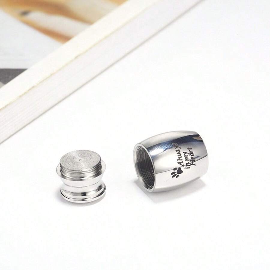 Bình đựng tro cốt hình dấu chân chó bằng kim loại bạc, hộp đựng tro cốt thú cưng tưởng niệm trong tang lễ. - Nhiều màu - Xem 1