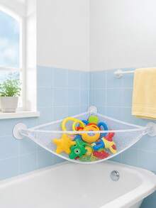 1 chiếc lưới đựng đồ chơi tắm cho bé - Lưới hút chân không, nhanh khô, thích hợp cho trẻ sơ sinh và trẻ nhỏ, dùng trong bồn tắm, góc phòng tắm, khu vực vòi sen - Tiết kiệm không gian, dung tích lớn - Đồ dùng tắm cho bé, đồ dùng thiết yếu cho trẻ sơ sinh, đồ dùng cho bé, đồ dùng tắm cho bé. - Túi lưới - Xem 2