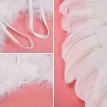 2 piezas Conjunto de disfraz de ángel con alas y aureola, que incluye alas y aureola - Adecuado para niños y adultos - Opción ideal para Halloween y Navidad - Multicolor - Ver 4