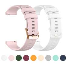 20毫米时尚硅胶腕带，适用于vivoactive 3/5、Venu 2 Plus/Sq 2/SQ、Forerunner 45/55/158/245/645、Galaxy Watch Active/Active 2/3/4/4 Classic/5/5 Pro/6/6 Classic、Gear S2/S2 Classic、Watch GT 2/3/3 Pro、GTS 4/4 Mini/3。采用精致的3D点状图案设计，搭配玫瑰金表扣。柔软舒适，透气性佳，是多功能智能手表的理想配件和礼品之选。 - 20mm - 查看 1
