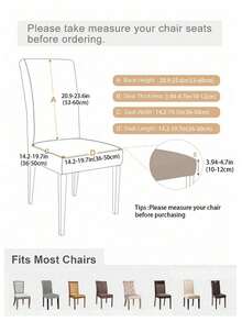 1pc Camel Ruffle Skirt Stretch Dining Chair Cover, Removable Washable Anti-Dust Slipcover, Jacquard Textured Chair Protector For Home & Banquet Decor - Camel - View 4