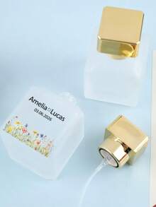 Personalized Frosted Refillable Perfume Bottles,Customized Perfume Bottles,Floral Perfume Bottles,Wedding Party Ideas,Bridesmaid Gifts(50ml) - 50ml - View 3
