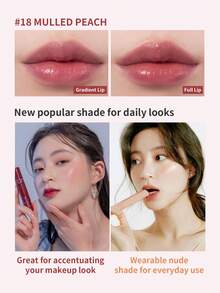 Rom&Nd 1入 5.5g Juicy Lip Tint 11# Pink Pumpkin，甜南瓜粉，提亮暗沉膚色，輕盈不黏膩唇彩，適合校園日常逛街，甜美果凍光澤唇妝唇部化妝品 - 果汁唇釉 11# 粉紅南瓜 - 查看 2