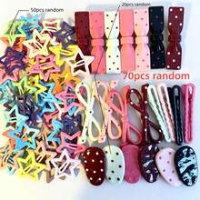 70个/套 随机Y2K风格星星蝴蝶结发夹，可爱彩色发饰，时尚发夹批发 - 70pcs random - 查看 1