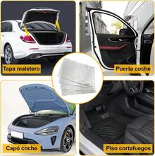 Kit Insonorizante para Auto 40*25cm 10Pzs, Material Insonorizante Automotriz Aislante Termico Ruido Automovil, Almohadilla de Aislamiento Térmico Insonorizada, Reduce Vibración Previene Envejecimiento - 1 - Ver 8