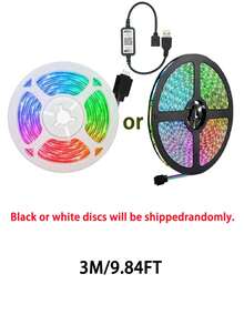 1卷5050 RGB LED智能电视背光灯条 - 柔性、自粘、变色、可调光、防水 - 适用于电视背景墙、游戏室、圣诞节、节日派对、情人节装饰和氛围照明 - 多色光 - 查看 15