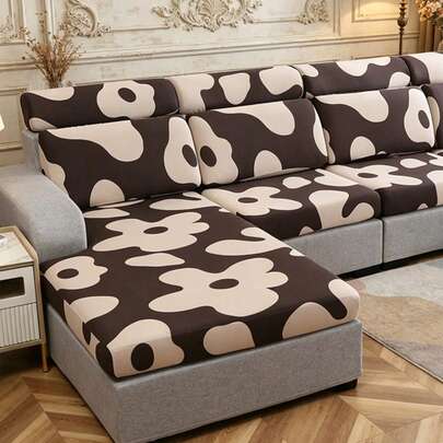 1 cái bọc đệm ghế sofa co giãn in họa tiết, bọc ghế sofa hình chữ L, bọc đệm lưng sofa riêng biệt, bảo vệ đồ nội thất, bọc đệm ghế sofa co giãn