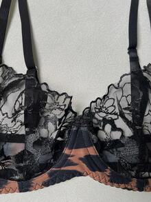 Leopard Print Embroidered 5-Piece Sexy Lingerie Set For Women, Includes Garter Belt, Gloves And Stockings, Intimate Sleepwear - Brown - View 8