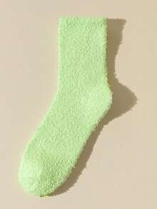 1/3/6 Pairs Thickened Coral Fleece Socks For Women, Warm Lining Long Socks For Winter, Suitable For -40°C, Fuzzy Sleep Socks - Multicolor - View 24