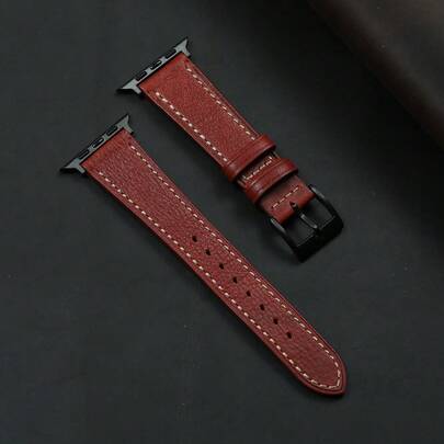 Correa de reloj de cuero genuino cosida a mano con estilo retro, compatible con Apple Watch 1-11 SE Ultra 3 2 1, disponible en tamaños 38/40/41/42/44/45/46/49mm para mujeres