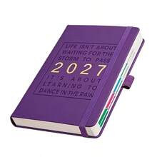1本客製化2027年日程本,可自訂姓名A5筆記本,每日一頁,每頁標註時間與日期,共160張320頁,適用於日常工作記錄 - 彩色 - 查看 11