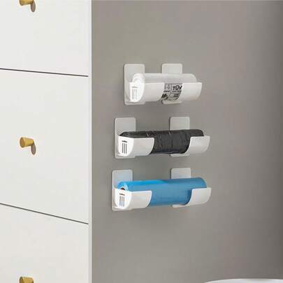 Giá treo tường nhà bếp 3/2/1 món, đựng túi rác nhựa không cần đục lỗ, nắp nồi và đồ dùng sắp xếp tủ bếp - Giá đựng đồ dưới bồn rửa, giá đựng đồ bên hông tủ lạnh, thích hợp để đựng túi rác, màng bọc thực phẩm, ô dù, cán lăn bột, đồ trang trí tường, quà tặng Ngày của Mẹ, trang trí phòng.