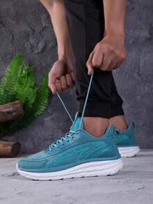 Giày thể thao nam Niche Fashion mùa Xuân/Hè/Thu, màu xanh dương, chất liệu dệt kim, buộc dây, kiểu dáng giản dị, nhẹ nhàng, thoáng khí, thích hợp cho hoạt động ngoài trời hàng ngày. - Màu xanh lam - Xem 8
