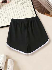 3pcs/Set Girls' Cute Heart Print Sports Shorts, Soft & Comfortable Casual Shorts For Summer, Suitable For Teens - Multicolor - View 4