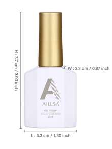 AILLSA Elisa 15毫升/瓶装紫色闪粉凝胶指甲油，快干，适用于UV/LED灯，持久闪亮，是居家DIY美甲或作为礼物的理想之选。 - 紫色 - 查看 3