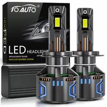 TOAUTO 2PCS H7 H4 H11 LED High Power Headlight Bulb 40000LM 200W 9005 HB3 9006 HB4 9012 HIR2 LED Lights CANbus Super Bright 12V - A - View 10
