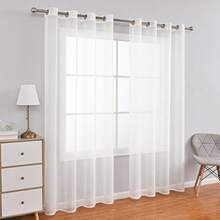 1 pieza Cortina traslúcida de unicolor y luz suave y difusa, versátil para múltiples escenarios - Blanco - Ver 4