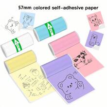 Papel fotográfico de mini impresora de IA - Pegatinas de papel térmico autoadhesivo para impresión inalámbrica, 57 mm, blanco, compatible con etiquetadoras y impresoras de recibos, ideal para organización de oficina y gestión de inventario - Ver 6