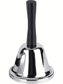Campana de mano de acero inoxidable - Fuerte y duradera, adecuada para el aula, campana de comedor y servicio de catering - Multicolor - Ver 8