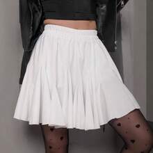 Women's Floral Ruffle Mini Skirt Stylish Summer Comfortable Casual Vacation Lightweight A-Line Skirt - Black - View 2