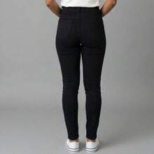 Women's White Jeans With Elastane - Black - View 2