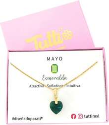 Tutti Joyería Artesanal Collar Piedra del Mes Birthstone Necklace Regalo Cumpleaños Cristal Austriaco - Agua - Ver 6