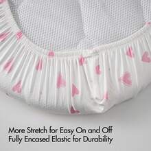 2pcs Baby Crib Fitted Sheets, Soft & Comfortable For Infant Mattress (32" X 16"), Suitable For Oval And Rectangular Cribs - Bassinet Sheet-so - View 4