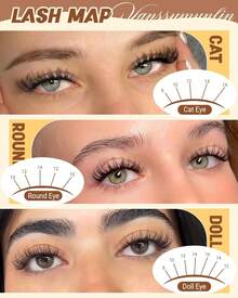 Spider Breeze Lash Clusters, Wispy Natural Eyelash Clusters D Curly Lashes Cluster Venus 8-16mm Cluster Eyelash Extensions Reusable Individual Lashes With Invisible Band For DIY At Home Vanssymunlin - Cụm lông mi nhện - Xem 8