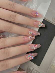 Japanese Colorful Nail Art Shell Asymmetrical Nail Decor Stickers, Natural Versatile Series - Multicolor - View 4