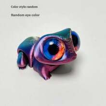 3D Printed Colorful Frog Model, Random Eye Color, Stress Relief Toy, Cute Big-Eyed Frog Desktop Decor, Student Desk Accessory, Wholesale Gift, Birthday Present - Multicolor - View 10