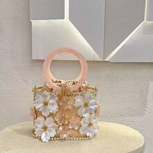 Multifunctional Storage Bags - Circular Handle - Champagne Color - View 4