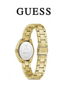 Guess Seria Mini Luna, curea aurie din oțel inoxidabil, cadran perlat auriu-șampanie, decorat cu cristale, accesoriu pentru încheietura mâinii, cadou de zi cu zi și pentru o seară romantică, ceas de damă auriu, cadou pentru mamă sau iubită, ceas de damă la modă GW0841L7 - Aur - Vizualizare 7