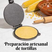 Prensa de Tortillas, Máquina para Hacer Tortillas de Aleación de Aluminio, Herramienta de Prensado Manual para Hacer Hamburguesas de Pastel de Pizza, Máquina para Hacer Roti, - 16 cm negro - Ver 8
