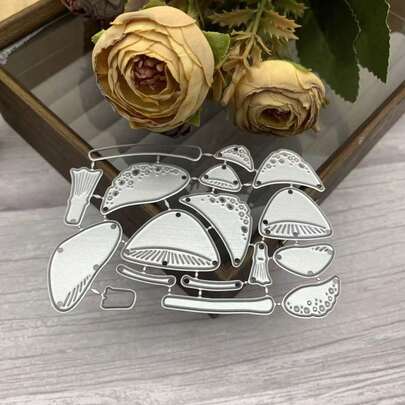 Khuôn cắt kim loại hình nấm, khuôn cắt chủ đề rừng cho sổ lưu niệm, khuôn cắt thủ công tự làm cho việc làm thiệp.