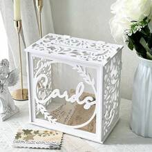 1pc White Elegant Acrylic Card Box With Window And Slot - Suitable For Home Decor, Birthday, Christmas, Graduation, Bridal Shower, Wedding, Anniversary Party Supplies And Room Decoration - Multicolor - View 5