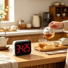 Đồng hồ đếm ngược kỹ thuật số mini, màn hình LED đỏ dễ nhìn, đồng hồ bấm giờ nhà bếp tiện dụng cho việc nấu ăn, học tập và các công việc hàng ngày. - Khác - Xem 1