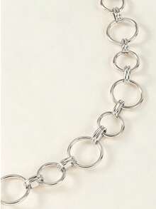 Women's Circle Metal Geometric Waist Chain Halloween Summer, School Fall, Autumn, Halloween - A - View 6