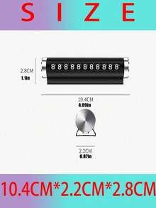 1个黑色汽车临时停车许可证，隐藏式拖车电话号码金属车牌，通用汽车配件，带雕刻印刷 - A - 查看 7