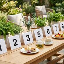 1 Bộ Số Bàn Gấp Hình Chữ V Màu Trắng Bằng Acrylic Dùng Để Đánh Dấu Chỗ Ngồi Cho Khách Tại Nhà Hàng, Quán Cà Phê, Tiệc Tổ Chức, Thẻ Lều Tái Sử Dụng - 10 cái - Xem 9