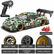 Coche de carreras RC 4WD 2,4G, todoterreno de alta velocidad, Control remoto, juguetes de deriva 1:16 con luz LED, coche deportivo de carrera para niños, regalo - KM16199-211 - Ver 16