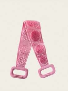 1个长款背部去角质沐浴球，沐浴身体磨砂膏，男女通用沐浴海绵，使肌肤更光滑洁净，多功能去角质面巾，弹性背部磨砂膏，适用于沐浴、肌肤清洁和按摩 - 彩色 - 查看 16