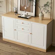 Sideboard With Three Doors And Two Drawers, Ideal For Living Rooms And Dining Rooms, Multifunctional Storage Furniture. - Khaki - View 3
