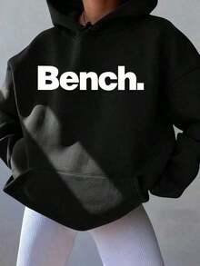 BENCH Graphic Back To School Fall Casual Drop Shoulder Sweatshirt For Women - Black - View 7