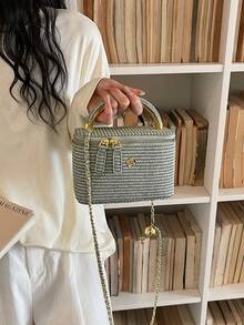 New Minimalist Hand-Held Box Bag, Shoulder & Crossbody Bag - Green - View 6