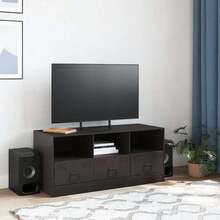 vidaXL Meubles TV et centres de divertissement - Noir - Voir 3
