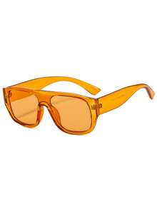 1pc Women's Retro Square Sunglasses, Versatile For Daily Casual, Commuting, Travel, Shopping, Dating And Other Occasions - Multicolor - View 3