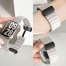 1条盔甲纹硅胶表带，兼容 Series 10 SE 9 8 7 6 5 4 3 Ultra 3 2 1，49mm 44mm 45mm 40mm 42mm 46mm 41mm 38mm，磁吸式硅胶表带，防水运动休闲款，替换表带 - 彩色 - 查看 17