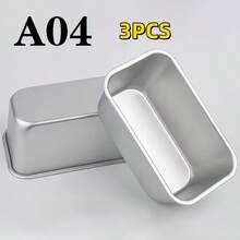 1/3pcs Non-Stick Aluminum Alloy Bread Baking Pan, Rectangular Toast Cake Mold, Oven And Dishwasher , Heat-Conductive Leak-Proof Baking Tool, Durable Kitchen Baking Supplies, Suitable For Pound Cake, Brownies, Desserts, Holiday Parties And Daily Home Baking - Multicolor - View 13