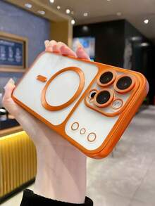 Ốp lưng điện thoại từ tính cao cấp màu cam mờ bán trong suốt, tương thích với dòng 17/16/15/14/13 Pro Max, kèm miếng dán bảo vệ ống kính. Nâng cấp ngay lập tức lên dòng 17 inch. Quà tặng sinh nhật, quà tặng kỷ niệm. - trái cam - Xem 27